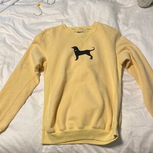 The Black Dog Crewneck in Pastel Yellow